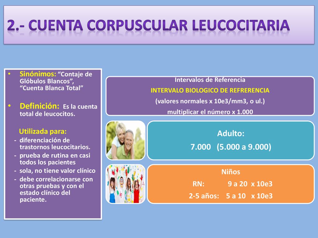 valor de referencia globulos blancos en niños